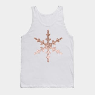 Sparkling rose gold glitter single snowflake Tank Top